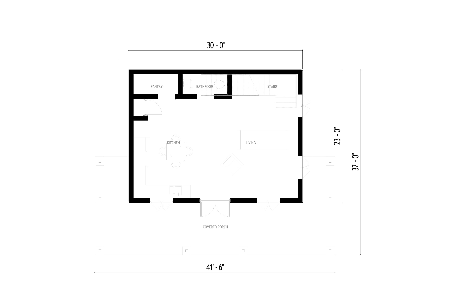 Huron Peak first level floor plan